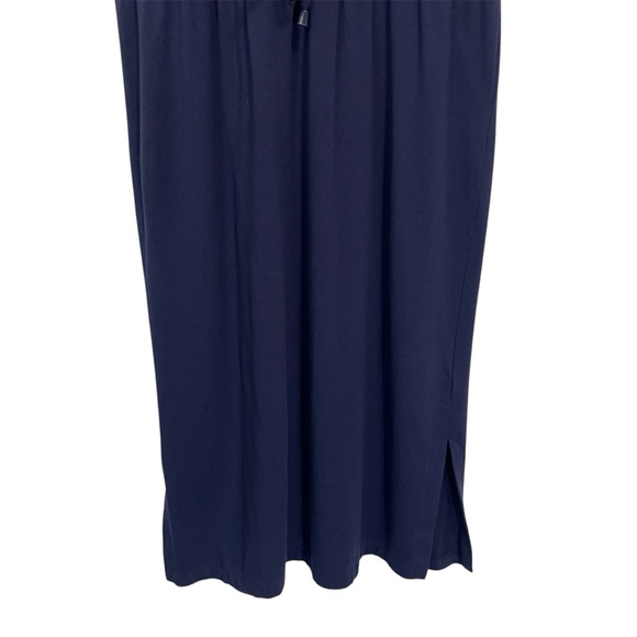 Boden Navy Blue Lola Jersey Midi Dress Short Sleeve Pocket US 8 - Picture 4 of 9